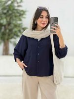 مانتو تک جیب آستین پیله کد 8248 - تصویر 23