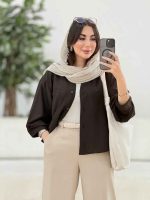 مانتو تک جیب آستین پیله کد 8248 - تصویر 19