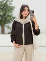 مانتو تک جیب آستین پیله کد 8248 - تصویر 11