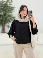 مانتو تک جیب آستین پیله کد 8248 - تصویر 10
