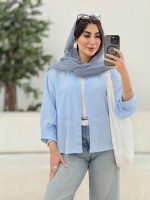 مانتو تک جیب آستین پیله کد 8248 - تصویر 2
