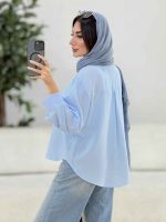 مانتو تک جیب آستین پیله کد 8248 - تصویر 17