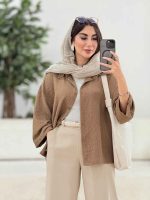 مانتو پایین هلال مهتاب کد 8253 - تصویر 30