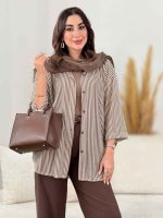 مانتو راه راه پایین هلال کد 8250