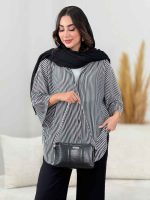 مانتو راه راه پایین هلال کد 8250 - تصویر 9