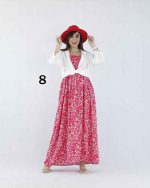 پیراهن بلند طرح دار کد 8163 - تصویر 22