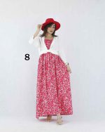 پیراهن بلند طرح دار کد 8163 - تصویر 26