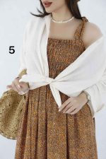 پیراهن بلند طرح دار کد 8163 - تصویر 10