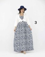 پیراهن بلند طرح دار کد 8163 - تصویر 18