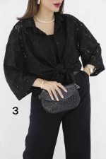 مانتو طرح دار دانتل کد 8249 - تصویر 28