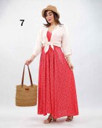 پیراهن بلند یقه هفت کد 8240 - تصویر 14