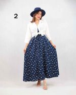 پیراهن بلند یقه هفت کد 8240 - تصویر 2