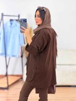مانتو جیب دوبل بغل سه دکمه کد 8321 - تصویر 14