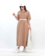 پیراهن بلند آستین کوتاه کد 8291 - تصویر 2