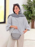 مانتو پانچ راه راه نسیم کد 8347 - تصویر 4