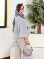 مانتو پانچ راه راه نسیم کد 8347 - تصویر 10