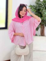 مانتو پانچ راه راه نسیم کد 8347