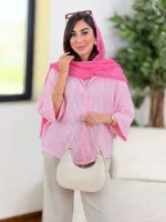 مانتو پانچ راه راه نسیم کد 8347 - تصویر 15