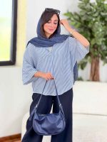 مانتو پانچ راه راه نسیم کد 8347 - تصویر 16