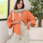 مانتو پانچ راوینا کد 8344
