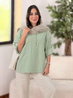 مانتو پشت دکمه سلنا کد 8342 - تصویر 13