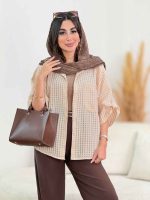 مانتو پانچ حصیری وینا کد 8323 - تصویر 2