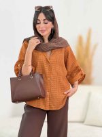 مانتو پانچ حصیری وینا کد 8323 - تصویر 3