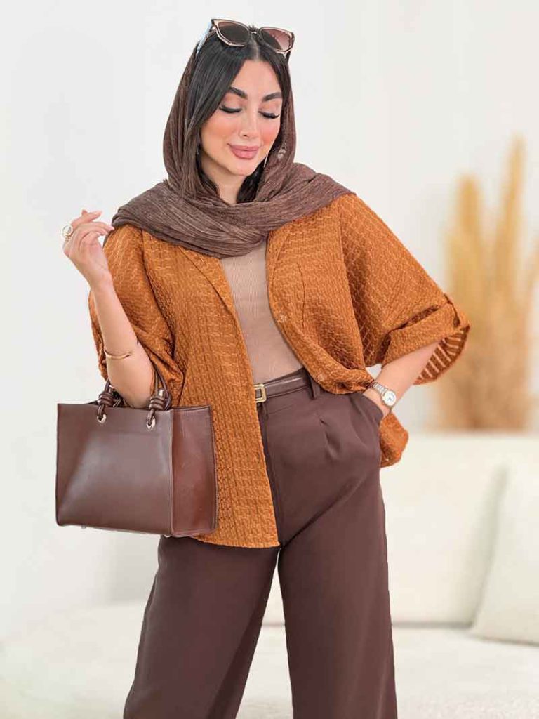 مانتو پانچ حصیری وینا کد 8323
