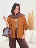 مانتو پانچ حصیری وینا کد 8323 - تصویر 10