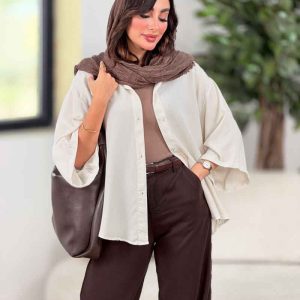 شومیز برش دار آستین پاکتی آیوان کد8317