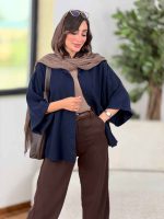 شومیز برش دار آستین پاکتی آیوان کد8317 - تصویر 4