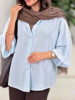 شومیز برش دار آستین پاکتی آیوان کد8317 - تصویر 23