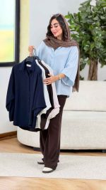 شومیز برش دار آستین پاکتی آیوان کد8317 - تصویر 25