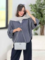 مانتو راه راه پانچ آستین پاگن کد 8322 - تصویر 14