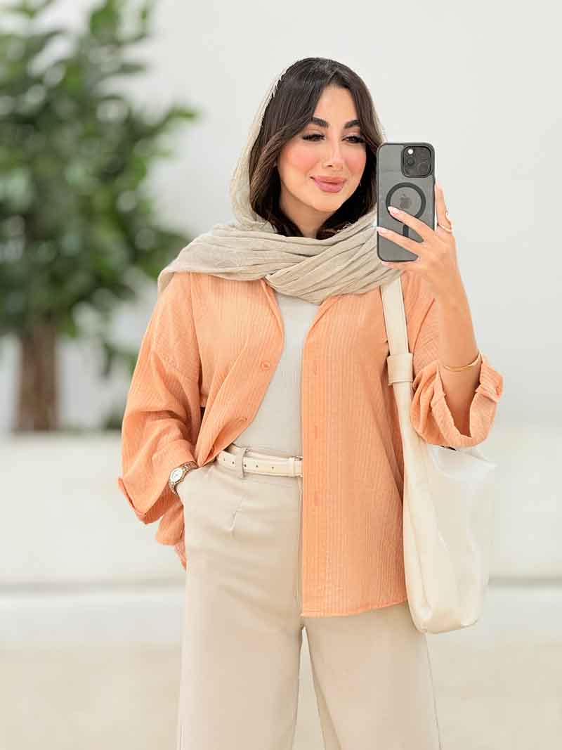 مانتو سر آستین پاگن میرا کد 8290