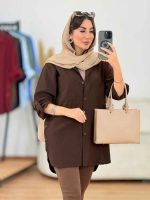 مانتو آستین پاگن بغل سه دکمه کد 8300 - تصویر 18