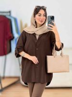 مانتو آستین پاگن بغل سه دکمه کد 8300 - تصویر 20
