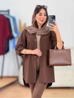 مانتو آستین پاگن بغل سه دکمه کد 8300 - تصویر 7