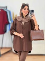 مانتو آستین پاگن بغل سه دکمه کد 8300 - تصویر 23