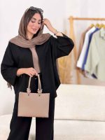 مانتو سر آستین پاگن پایین هلال کد 8349 - تصویر 8