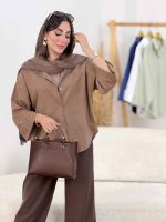 مانتو سر آستین پاگن پایین هلال کد 8349 - تصویر 10