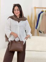 مانتو سر آستین پاگن پایین هلال کد 8349 - تصویر 5