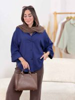 مانتو سر آستین پاگن پایین هلال کد 8349 - تصویر 11