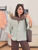 شومیز پری آستین پاکتی کد 8289 - تصویر 6