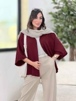 شومیز برش دار آستین پاکتی آیوان کد8317 - تصویر 17