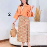 دامن طرح گل درشت کد 8361