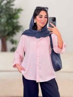 شومیز ساتن آستین پاگن کد 8222 - تصویر 15