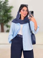 شومیز ساتن آستین پاگن کد 8222 - تصویر 7