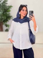 شومیز ساتن آستین پاگن کد 8222 - تصویر 17