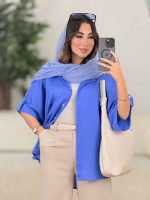 مانتو پانچ برش دار آستین پاگن کد 8324 - تصویر 31